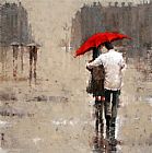 2011 Red umbrella painting